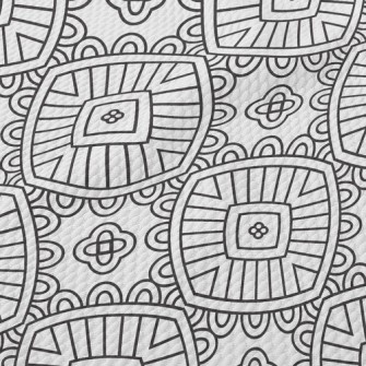 Cute Square Lines Birdseye Piqué