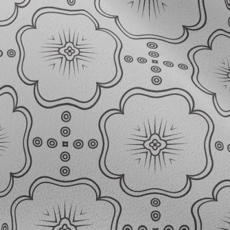 Circle Of Psychedelic Flowers Chiffon