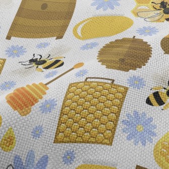Bees Working Hard To Collect H Performance Linen