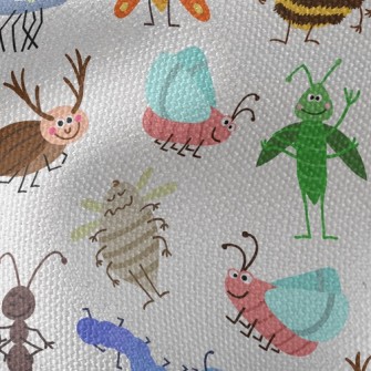 Lively Smiling Insect Kingdom Waterproof Canvas