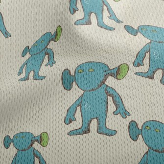 Strange Alien Shape Athletic Mesh Flat Back