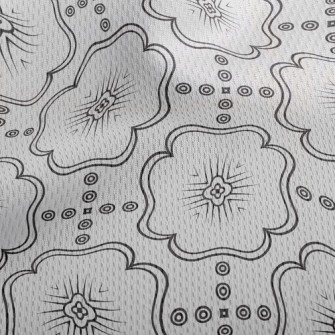 Circle Of Psychedelic Flowers Athletic Mesh Flat Back