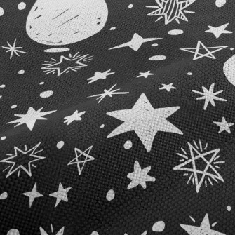 Doodle Stars Moon Performance Linen