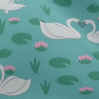 Love Swan Couple Chiffon
