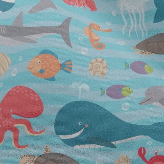 Cute Sea Creatures Chiffon