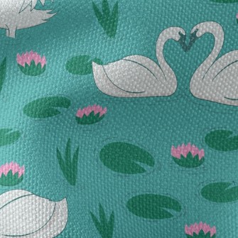 Love Swan Couple Waterproof Canvas