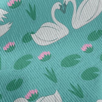 Love Swan Couple Standard Corduroy