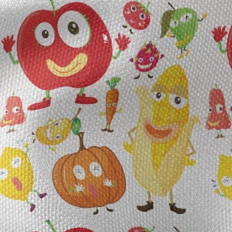 Funny Fruits And Vegetables Wi Waterproof Canvas