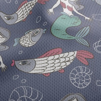 Quiet And Beautiful Mermaid Athletic Mesh Flat Back