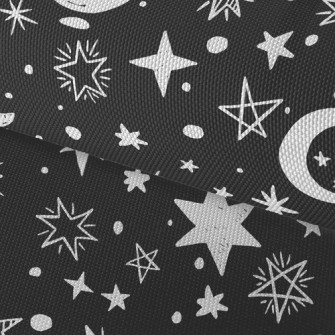 Doodle Stars Moon Waterproof Oxford