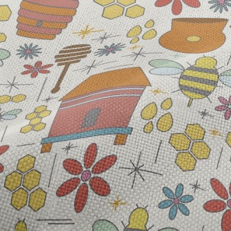 Hexagonal Hive Bees Performance Linen