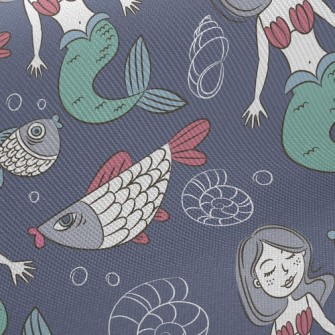 Quiet And Beautiful Mermaid Twill