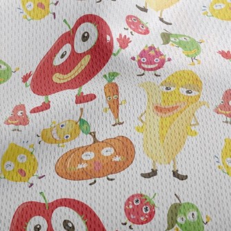 Funny Fruits And Vegetables Wi Athletic Mesh Flat Back