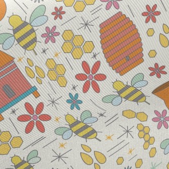 Hexagonal Hive Bees Twill