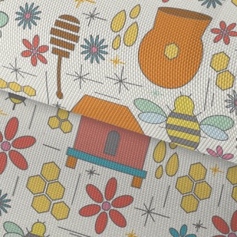 Hexagonal Hive Bees Waterproof Oxford