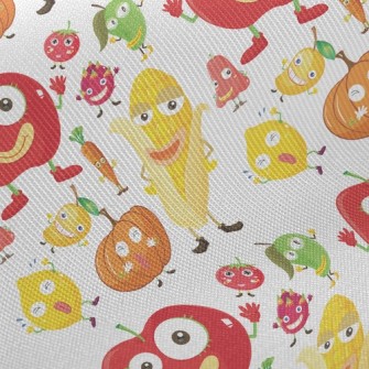 Funny Fruits And Vegetables Wi Twill