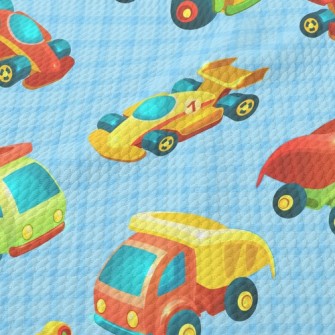 Trucks And Trailers Birdseye Piqué
