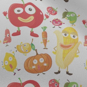 Funny Fruits And Vegetables Wi Chiffon