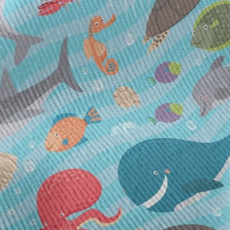Cute Sea Creatures Standard Corduroy
