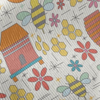 Hexagonal Hive Bees Standard Corduroy