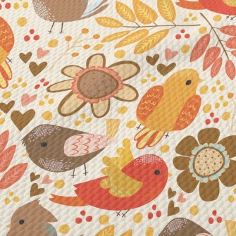 Autumn Harvest Bird Birdseye Piqué