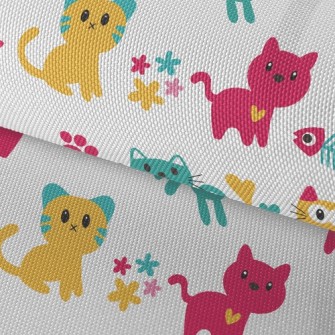 Naughty Tricolor Kitten Waterproof Oxford