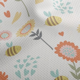 Garden Flying Bee Athletic Mesh Flat Back