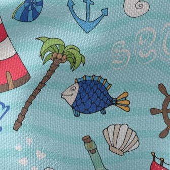 Sailboat Lighthouse Seagull Fi Waterproof Canvas