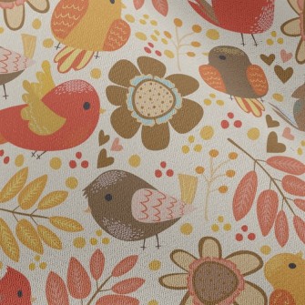 Autumn Harvest Bird Chiffon