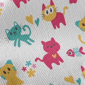 Naughty Tricolor Kitten Standard Corduroy