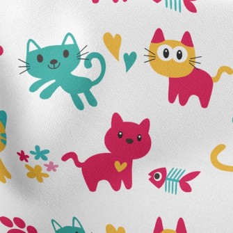 Naughty Tricolor Kitten Stretch Ponte