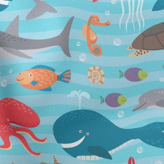 Cute Sea Creatures Stretch Ponte