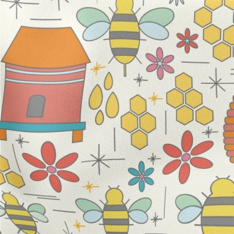 Hexagonal Hive Bees Stretch Ponte