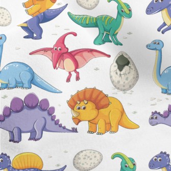 Colorful Dinosaur World Micro Fleece