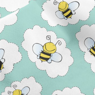 Hardworking Bees In The Clouds Micro Fleece