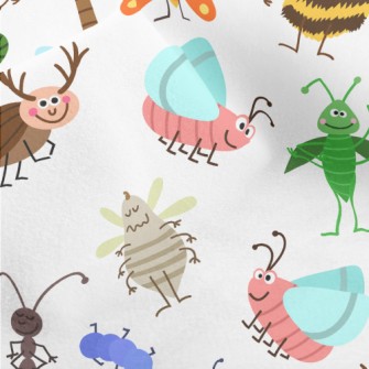 Lively Smiling Insect Kingdom Micro Fleece