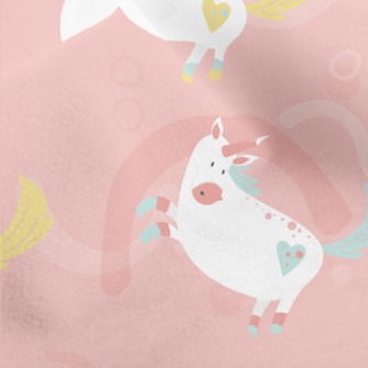 Running And Playing Unicorn Micro Fleece