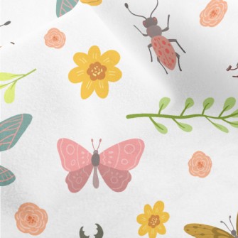 Flower Insect World Micro Fleece