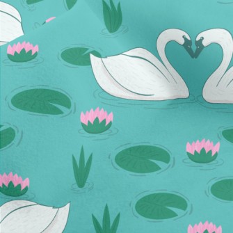 Love Swan Couple Micro Fleece