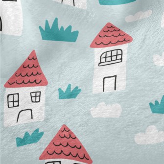 Little Red House In The Fields Minky