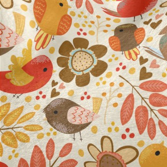 Autumn Harvest Bird Minky