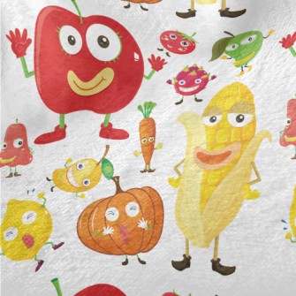 Funny Fruits And Vegetables Wi Minky