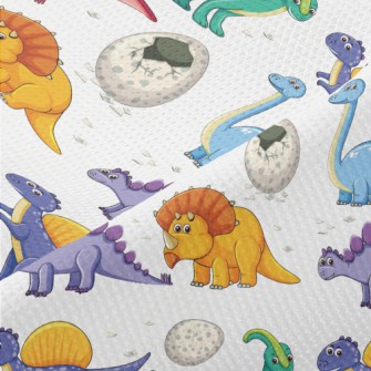 Colorful Dinosaur World Piqué