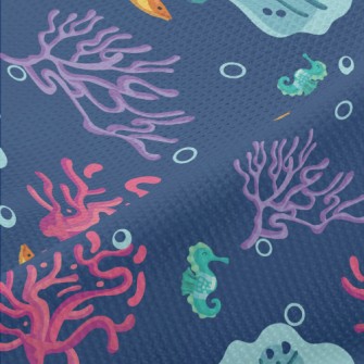 Mysterious Colorful Coral Piqué