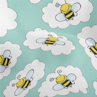 Hardworking Bees In The Clouds Lightweight Performance Linen