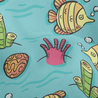 Wonderful Underwater World Lightweight Performance Linen