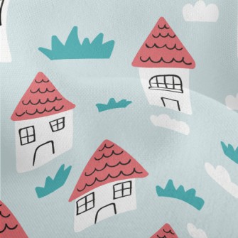 Little Red House In The Fields Lightweight Performance Linen