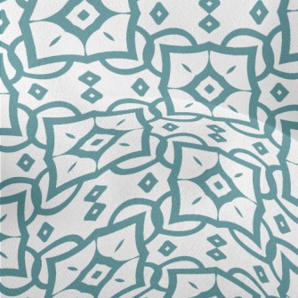 Geometric Square Damask Lightweight Performance Linen