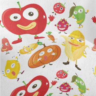 Funny Fruits And Vegetables Wi Lightweight Performance Linen
