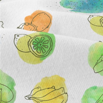 Watercolor Lemon Avocado Modern Jersey